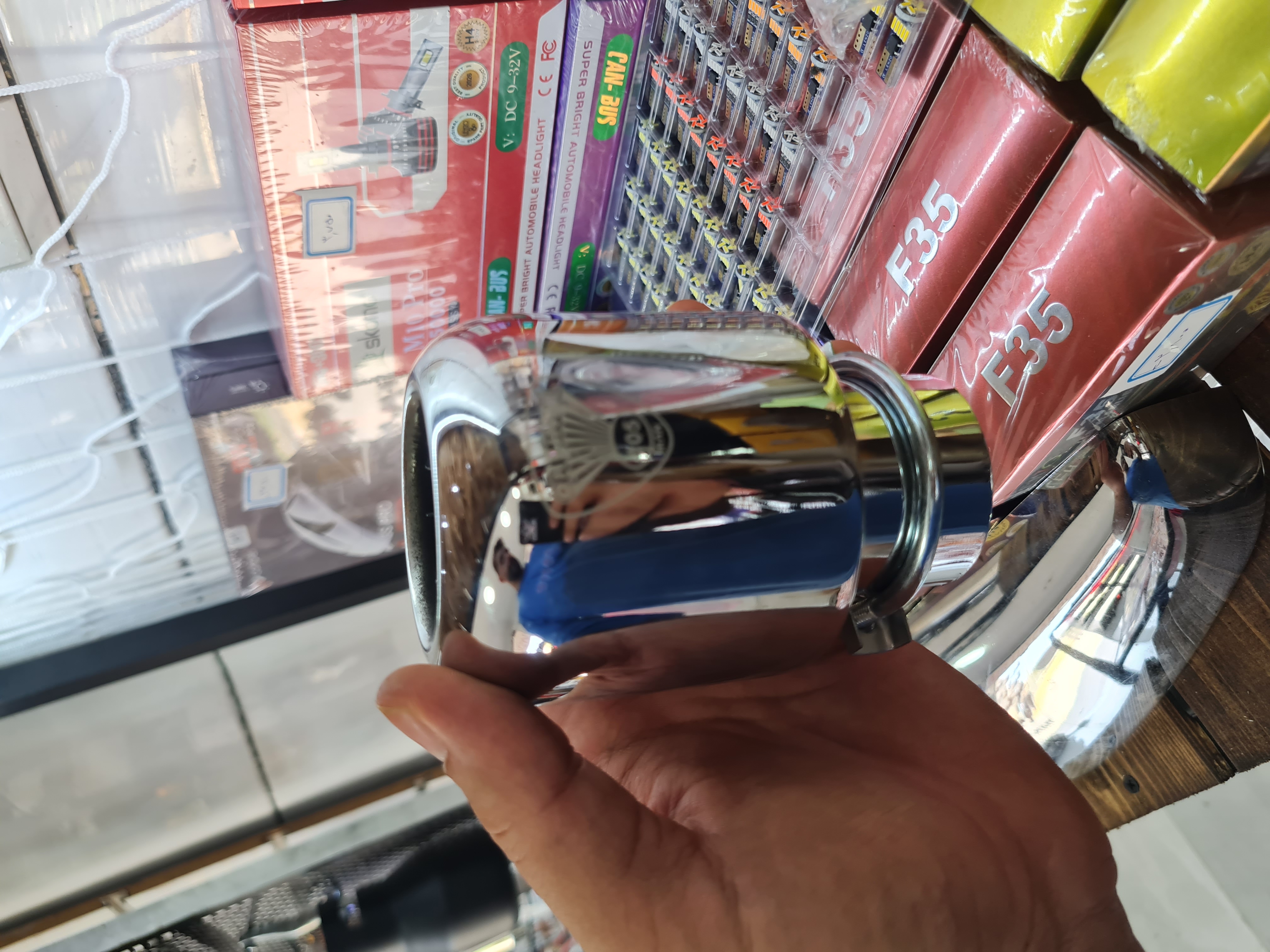سر اگزوز سوتی آبکاری L90